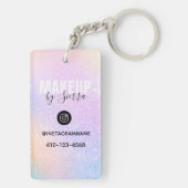 メイク美しいQRコードスキャンからブックへのアポイントメント キーホルダー (裏面)