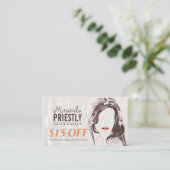 メイク美容師美しいサロン割引クーポン 予約カード (スタンド正面)