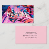 メイク色彩の鮮やかアップ名刺 名刺 (正面/裏面)