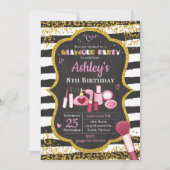 メイク誕生日招待状/グラマーパーティー 招待状 (正面)