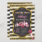 メイク誕生日招待状/グラマーパーティー 招待状 (正面/裏面)