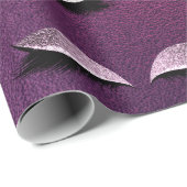 メイク赤面アイズラバンダガラスプラムグリッターラッシュズ ラッピングペーパー (ロールコーナー)