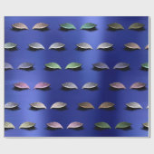 メイク赤面アイズ美しいサファイアブルーコバルト ラッピングペーパー (フラット)