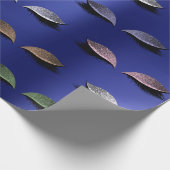 メイク赤面アイズ美しいサファイアブルーコバルト ラッピングペーパー (角)