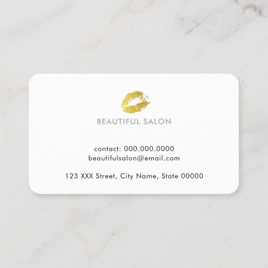 メイク連絡リップカード/美しいサロンモノグラム コーリングカード (裏面)