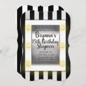 メイク鏡美しい10代の変身誕生会 招待状 (正面/裏面)