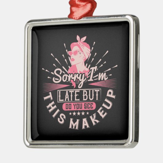 メイク – すまんメイクで遅くなっちゃった メタルオーナメント (左)