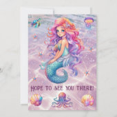 メイク・ア・スプラッシュ！マーメイドスパークル誕生日パーティー 招待状 (裏面)