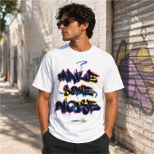 メイク・サム・ノイズ 都市型落書きドリップレタリング Tシャツ