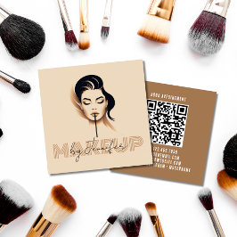 メイク・バイ・シック カスタム プロフェッショナル QRコード MUA スクエア名刺