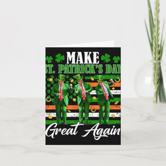 メイクSt patricks day素晴らし再トランプ踊りUsa カード (正面)