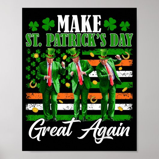 メイクSt patricks day素晴らし再トランプ踊りUsa ポスター (正面)