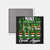 メイクSt patricks day素晴らし再トランプ踊りUsa マグネット (正面/裏面)