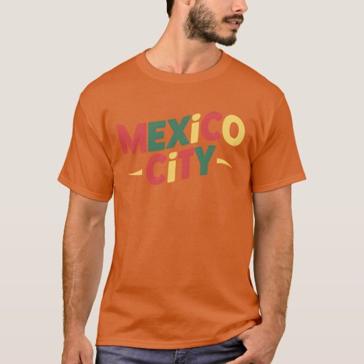 メイコ市お土産カラフルレターズフレンド Tシャツ (正面)