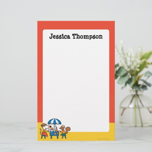 メイシーとシリル·スナックタイムビーチ 便箋 (スタンド正面)