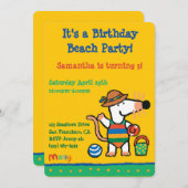 メイシーアットザビーチ誕生日 招待状 (正面/裏面)
