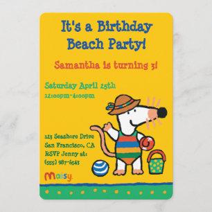メイシーアットザビーチ誕生日 招待状