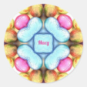 メイシーイースター~うわー!かわいらしイースターの与え~の卵 ラウンドシール (正面)