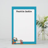 メイシーレディフォーベッドブルーパジャマ 便箋 (スタンド正面)