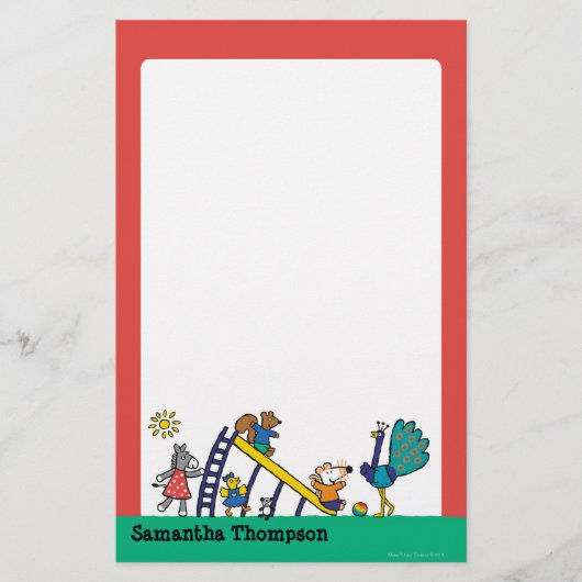 メイシー·オン·ザ·プレイグラウンド·ウィズ·フレンズ 便箋 (正面)