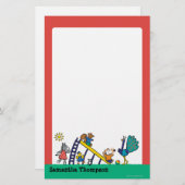 メイシー·オン·ザ·プレイグラウンド·ウィズ·フレンズ 便箋 (正面/裏面)