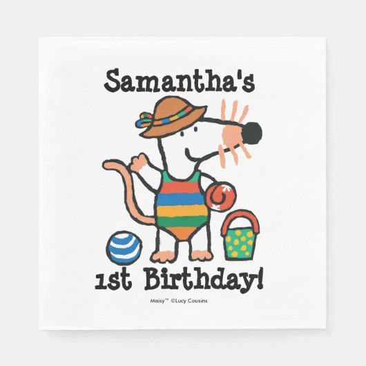 メイジアットザビーチ誕生日 スタンダードランチョンナプキン (正面)