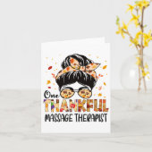 メイジセラピストワンサンクフルサンクスギビング秋アウトゥ カード (黄色い花)