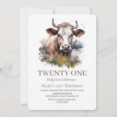 メイジング牛の誕生日パーティー 招待状 (正面)