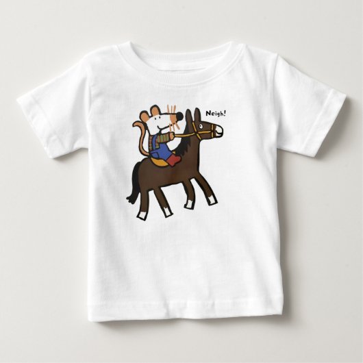 メイジーが馬に乗る ベビーTシャツ (正面)