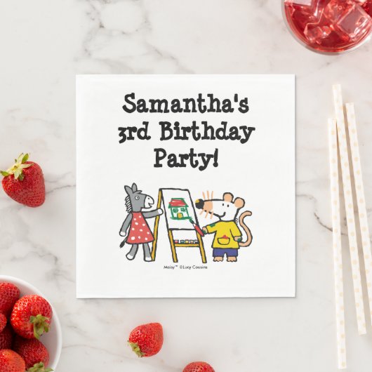 メイジーとダテ絵を描アアットプレスクール スタンダードランチョンナプキン (インサイチュ)