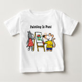 メイジーとダテ絵を描アアットプレスクール ベビーTシャツ (正面)