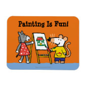 メイジーとダテ絵を描アアットプレスクール マグネット (横)