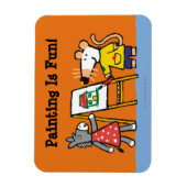 メイジーとダテ絵を描アアットプレスクール マグネット (縦)