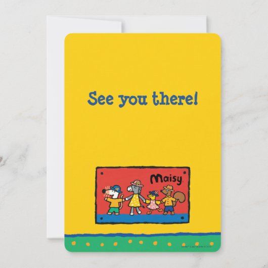 メイジーとフ最高のレンズが手を握る 招待状 (裏面)