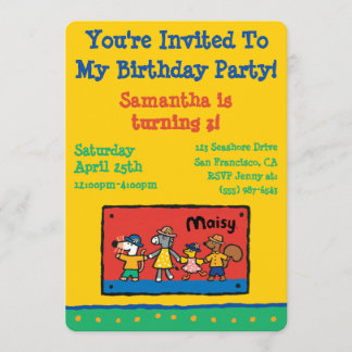 メイジーとフ最高のレンズが手を握る 招待状