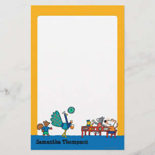 メイジーと友人の幼稚園のおやつ時間 便箋