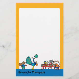 メイジーと友人の幼稚園のおやつ時間 便箋