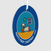 メイジーレディフォーベッドブルーパジャマ オーナメント (正面)