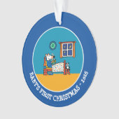 メイジーレディフォーベッドブルーパジャマ オーナメント (正面)