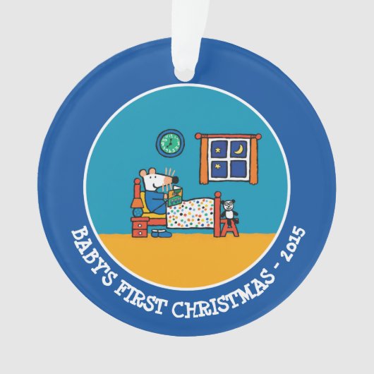 メイジーレディフォーベッドブルーパジャマ オーナメント (正面)