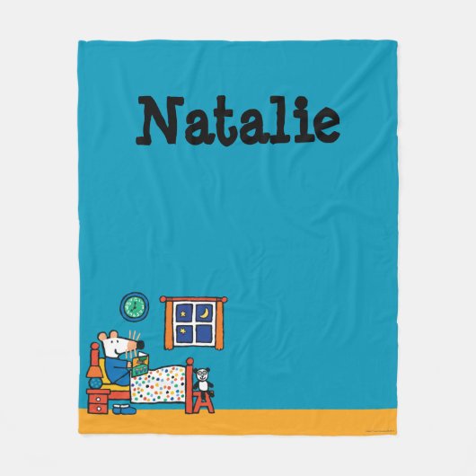 メイジーレディフォーベッドブルーパジャマ フリースブランケット (正面)