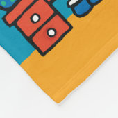 メイジーレディフォーベッドブルーパジャマ フリースブランケット (角)