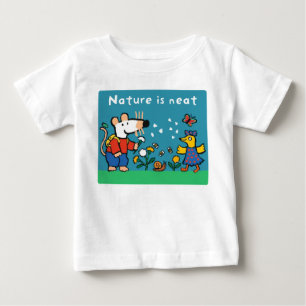 メイジー自然は清楚で白い文字 ベビーTシャツ