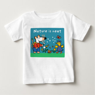 メイジー自然は清楚で白い文字 ベビーTシャツ