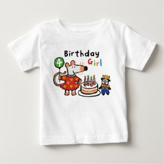 メイジー誕生日ガール4歳 ベビーTシャツ