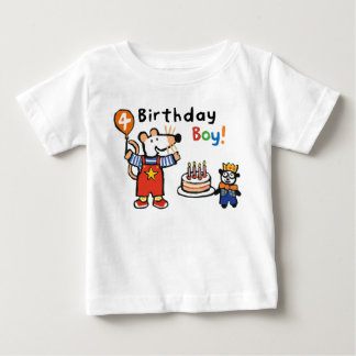 メイジー誕生日少年、4歳 ベビーTシャツ