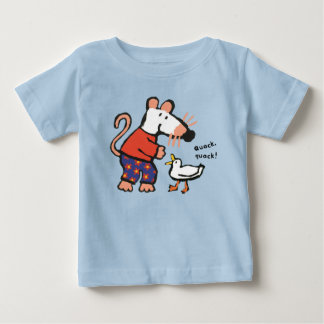 メイジー食べ物を与えダックカック ベビーTシャツ