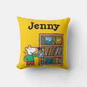 メイスと本棚 クッション (正面)