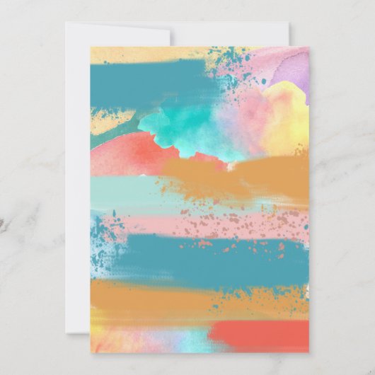 メイスキッズアート絵を描の誕生日にドレ絵を描ス 招待状 (裏面)