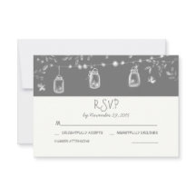 メイスンお洒落ジャース素朴な結婚式RSVP